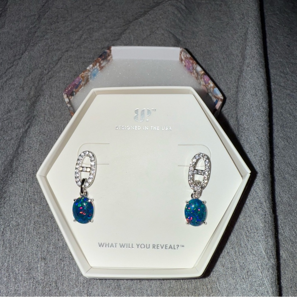 bomp party fire opal earrings